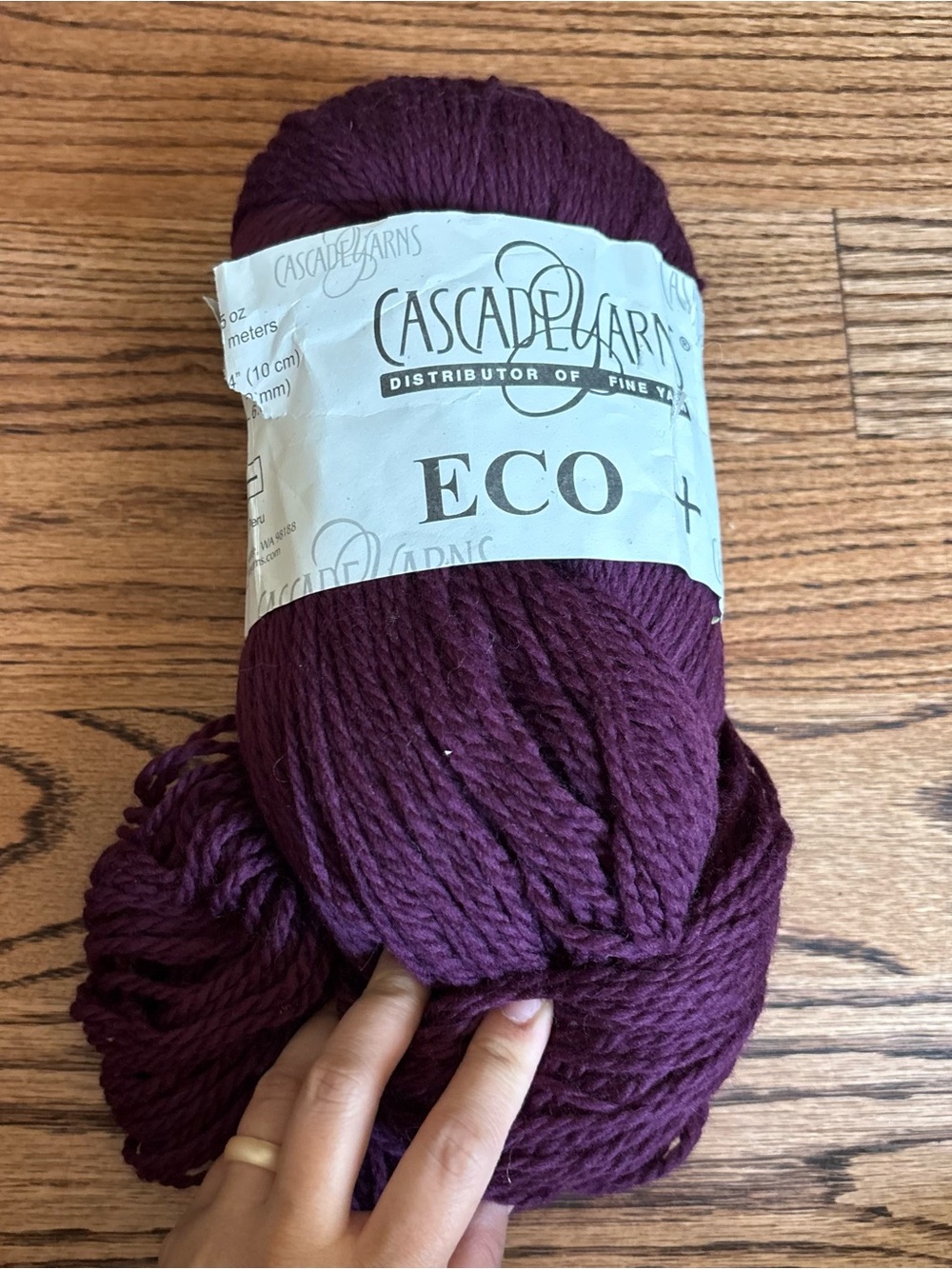 Cascade Eco + Yarn 100% Peruvian Highland Wool Plum Purple Bulky 250g Knitting